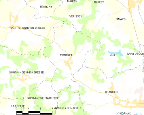 Detailkaart van de gemeente