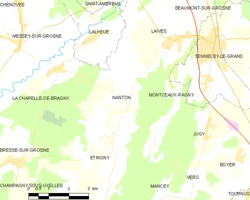 Detailkaart van de gemeente