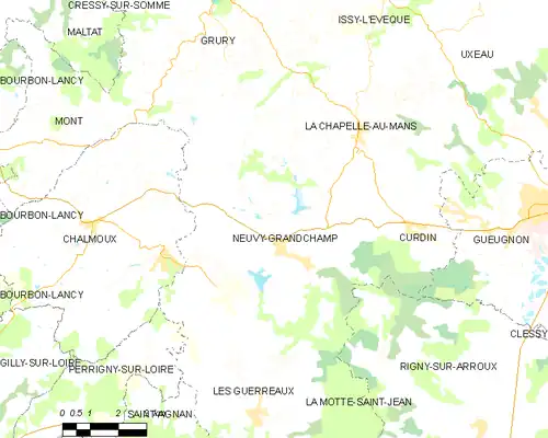 Detailkaart van de gemeente