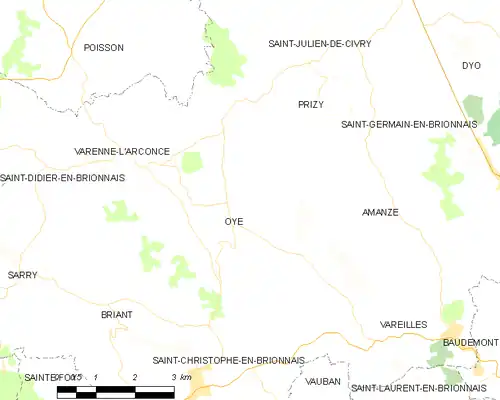 Detailkaart van de gemeente