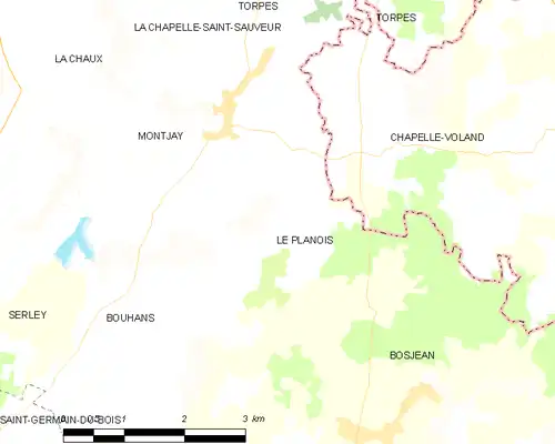 Detailkaart van de gemeente