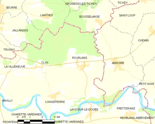 Detailkaart van de gemeente