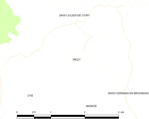 Detailkaart van de gemeente