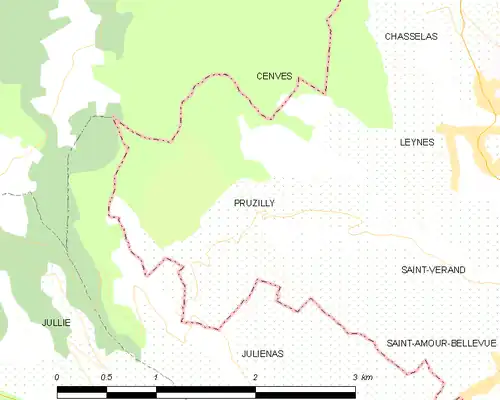 Detailkaart van de gemeente
