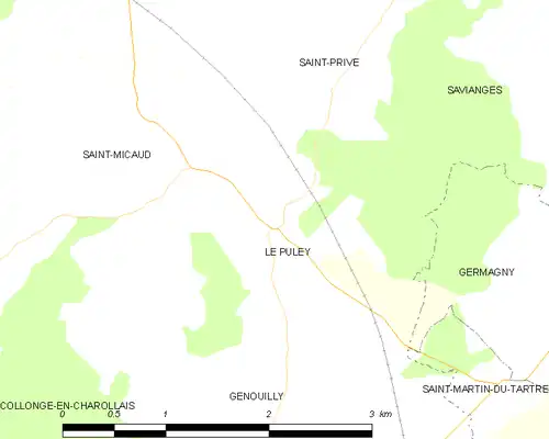 Detailkaart van de gemeente