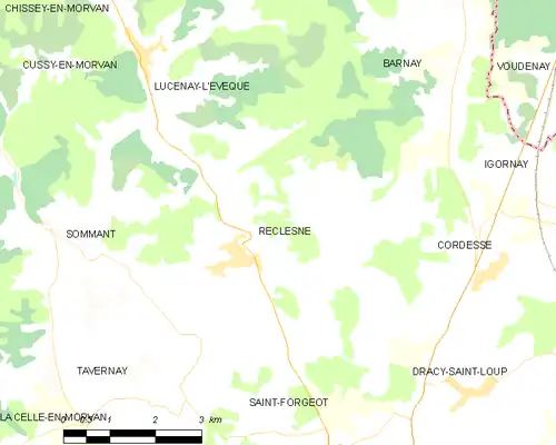 Detailkaart van de gemeente