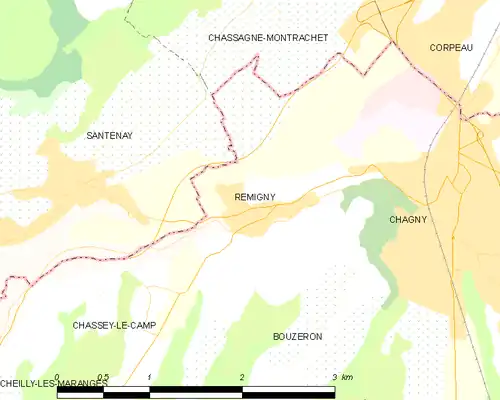 Detailkaart van de gemeente