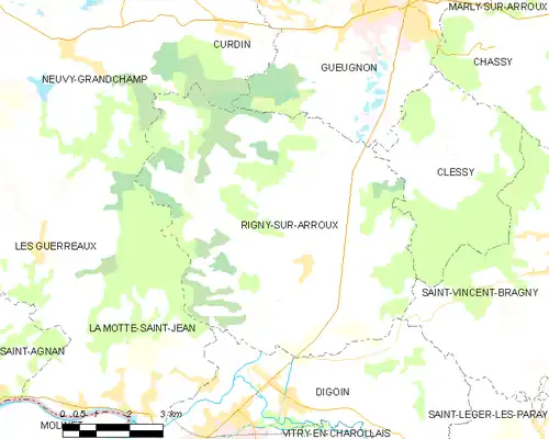 Detailkaart van de gemeente
