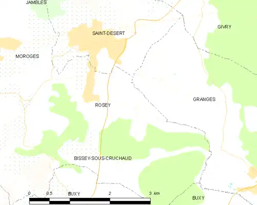 Detailkaart van de gemeente