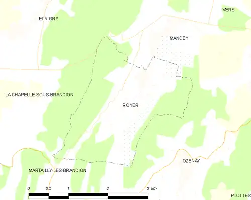 Detailkaart van de gemeente