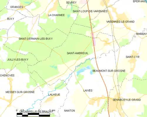 Detailkaart van de gemeente