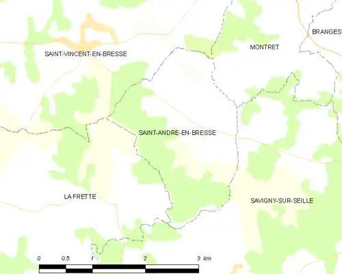 Detailkaart van de gemeente