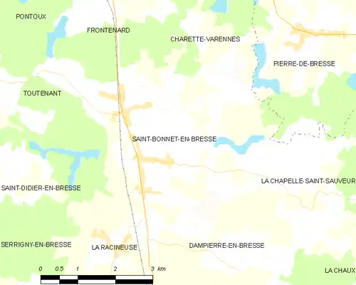 Detailkaart van de gemeente