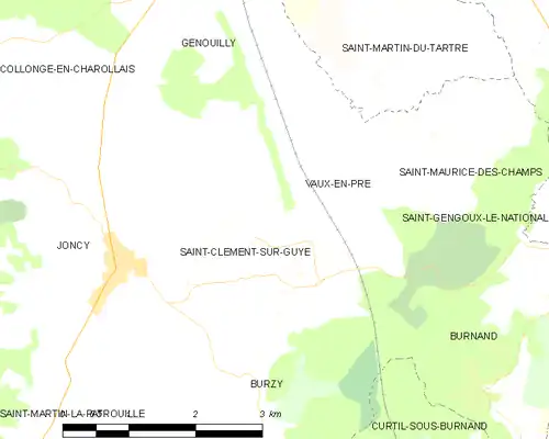 Detailkaart van de gemeente