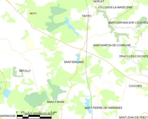 Detailkaart van de gemeente