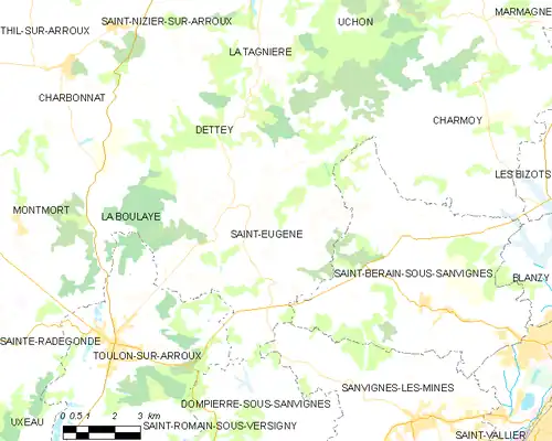 Detailkaart van de gemeente