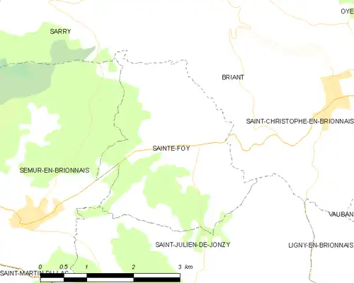 Detailkaart van de gemeente
