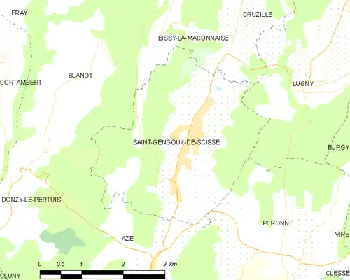 Detailkaart van de gemeente