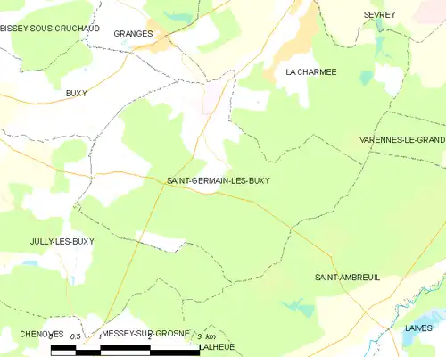 Detailkaart van de gemeente