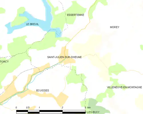 Detailkaart van de gemeente