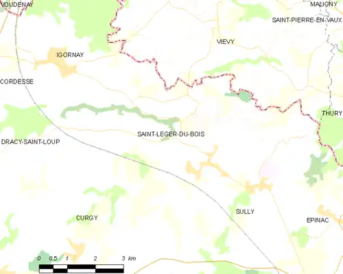 Detailkaart van de gemeente