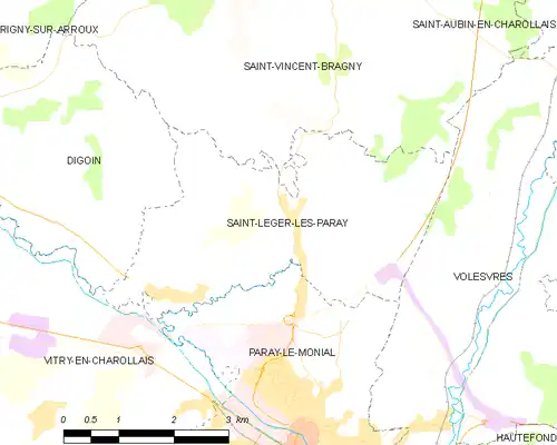 Detailkaart van de gemeente