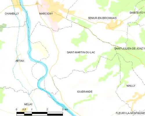 Detailkaart van de gemeente