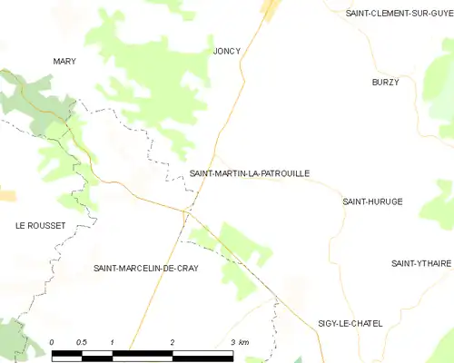 Detailkaart van de gemeente