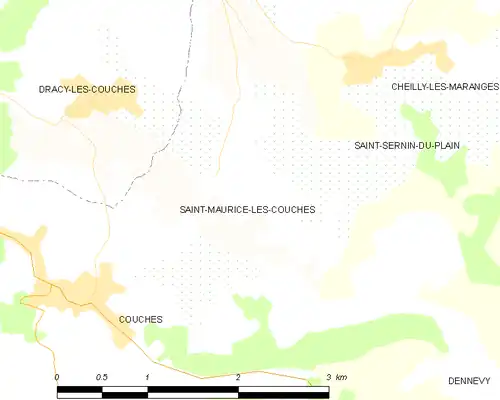 Detailkaart van de gemeente