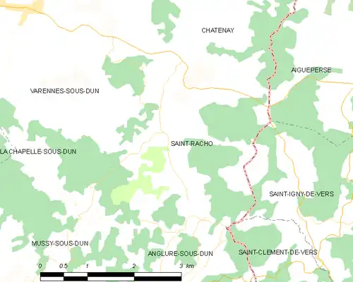 Detailkaart van de gemeente