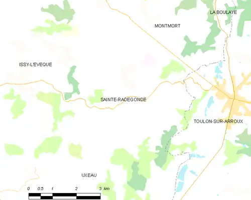 Detailkaart van de gemeente