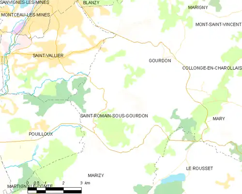 Detailkaart van de gemeente