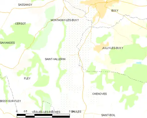 Detailkaart van de gemeente