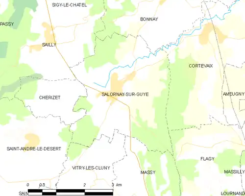 Detailkaart van de gemeente