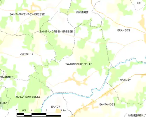 Detailkaart van de gemeente