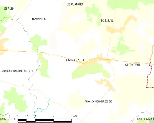 Detailkaart van de gemeente