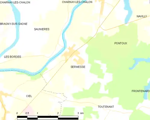 Detailkaart van de gemeente