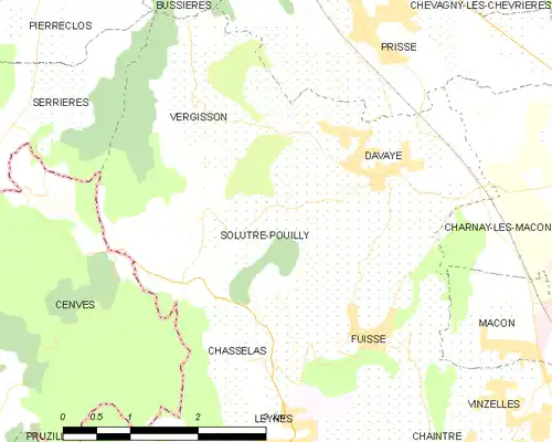 Detailkaart van de gemeente