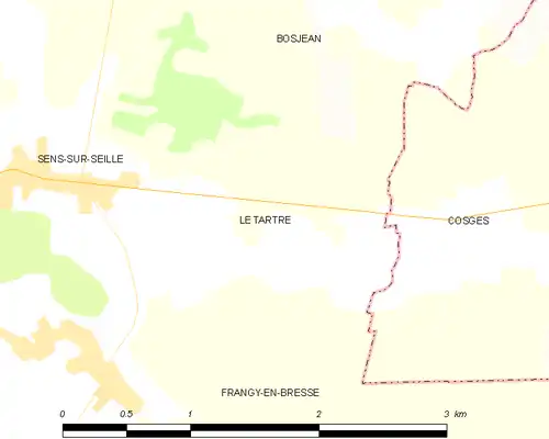 Detailkaart van de gemeente