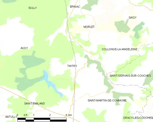 Detailkaart van de gemeente