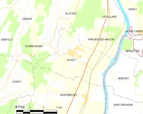 Detailkaart van de gemeente