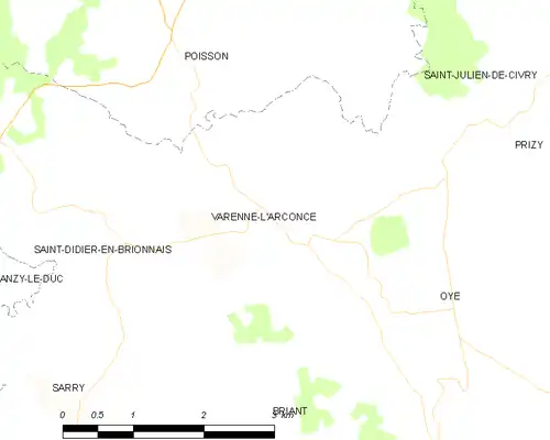 Detailkaart van de gemeente