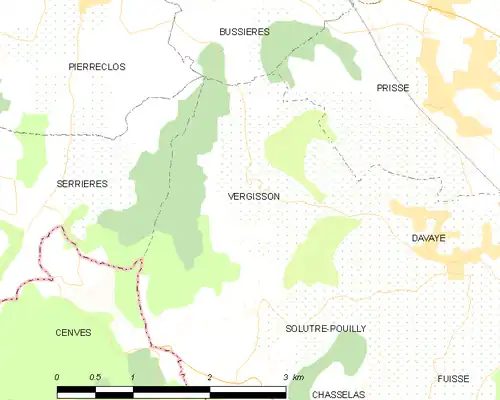 Detailkaart van de gemeente