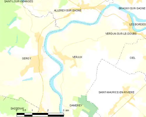 Detailkaart van de gemeente