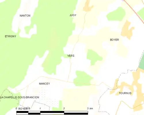 Detailkaart van de gemeente