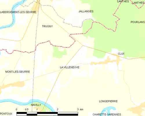 Detailkaart van de gemeente