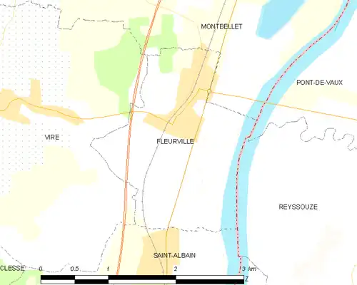 Detailkaart van de gemeente