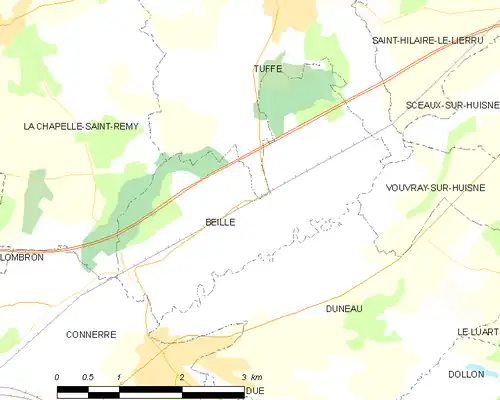 Detailkaart van de gemeente