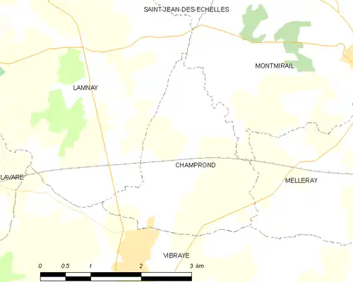 Detailkaart van de gemeente