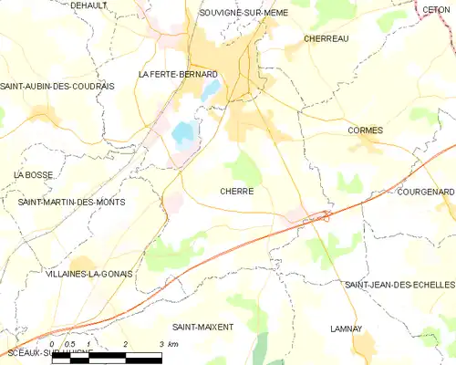 Detailkaart van de gemeente